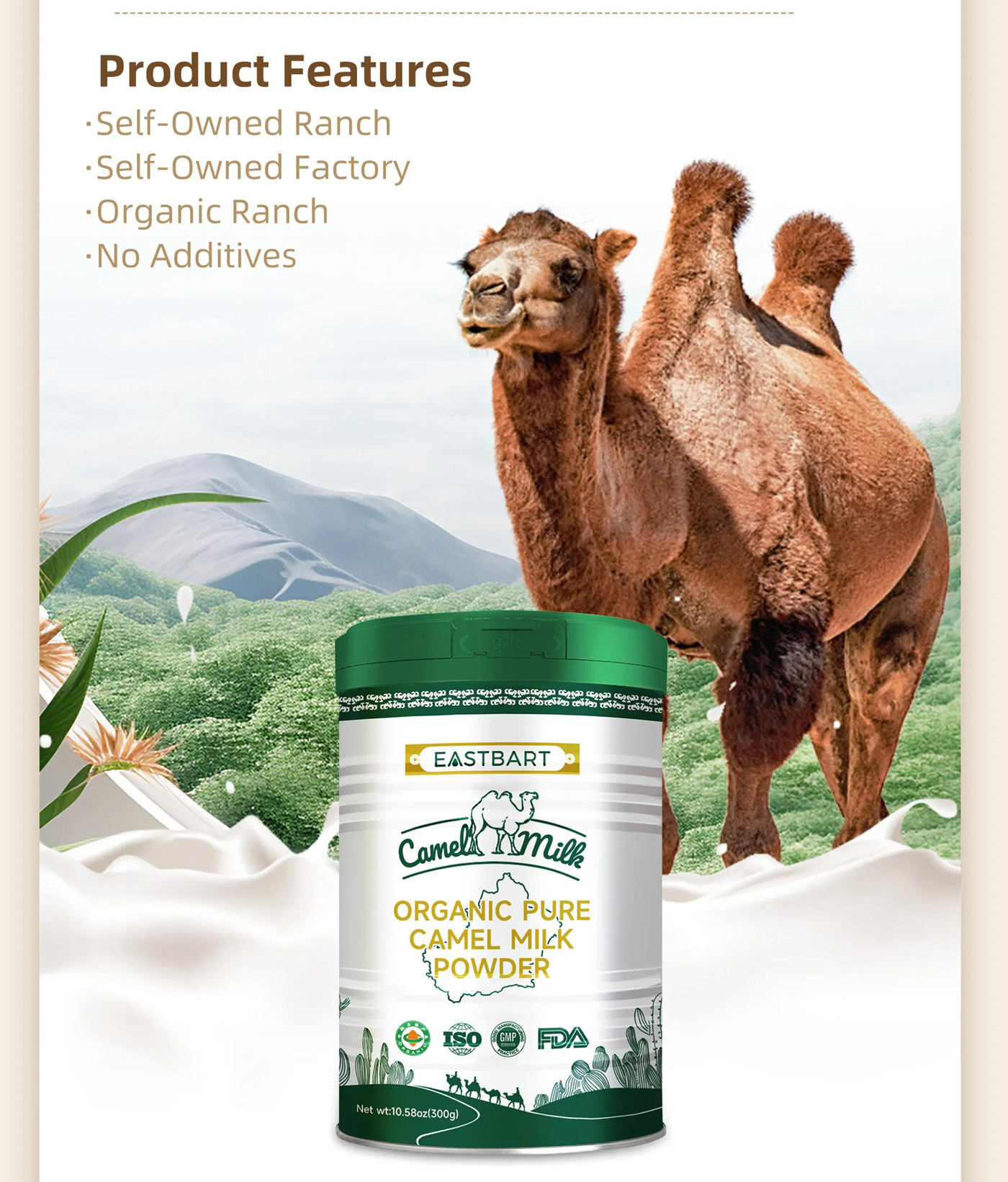 EASTBART Oganic Camel Milk Powder